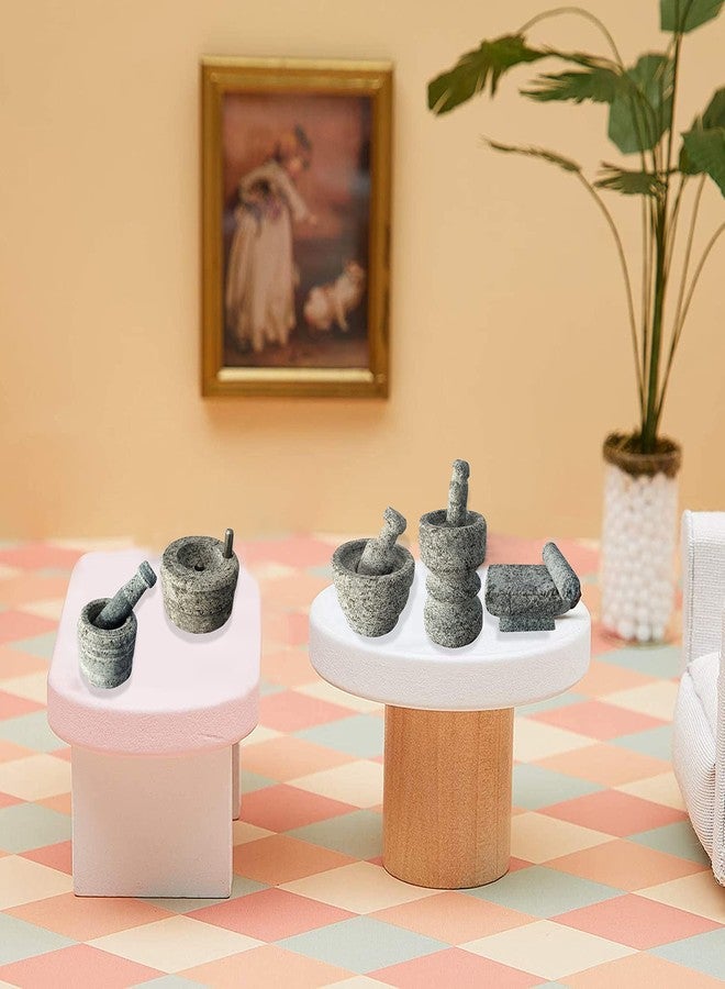 AZKAR Stone Miniature Kitchen Set for Kids, Pooja and Grahapravesam, Traditional Home, Grinding Stone - Make Your Littles Time Full Fun-Filled - Kitchen Playsets (Set of 5) Grey - Image 4